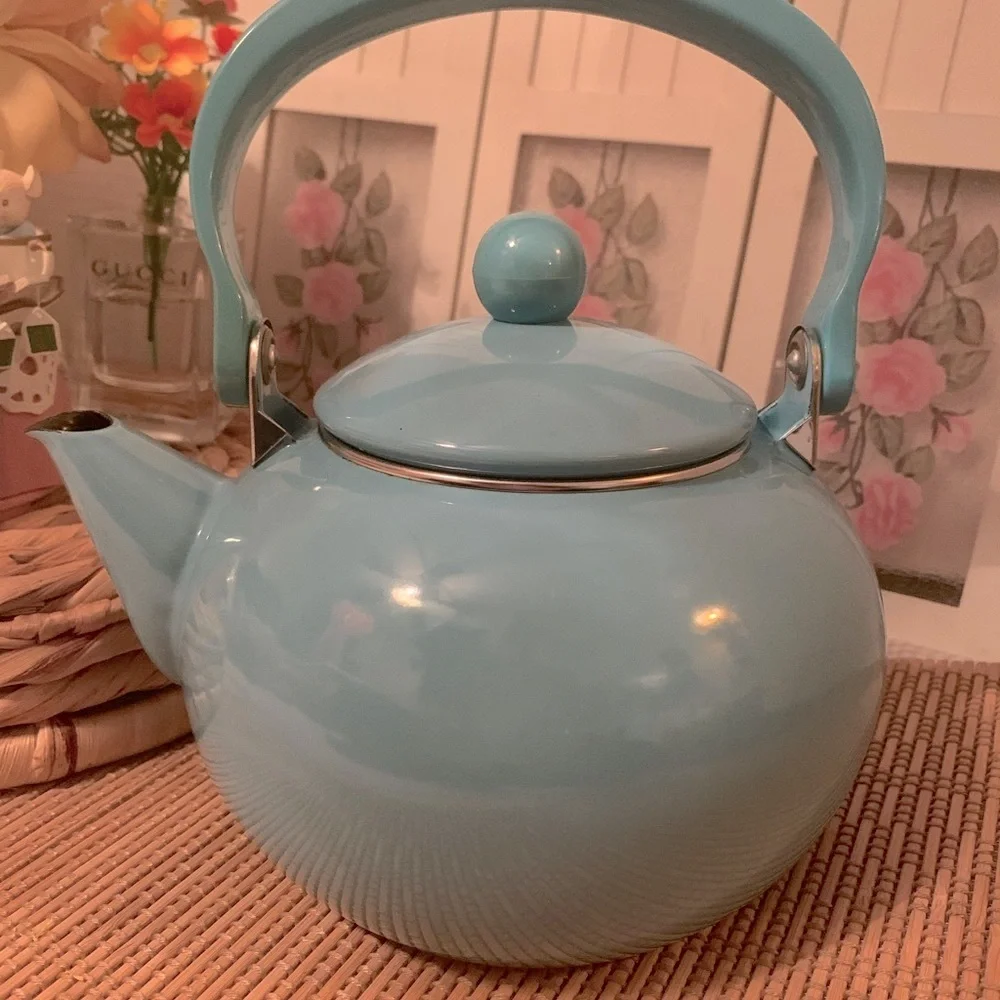 Turquoise Tea Kettle - Picture 3 of 11